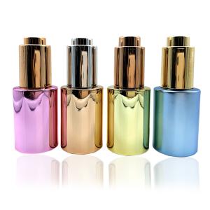 China Flat Shoulder Essential Oil Glass Eye Dropper Bottles Non Toxic wholesale