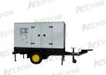 4 Wheels 94KVA 75KW Mobile Genset Trailer , Mobile Diesel Generators