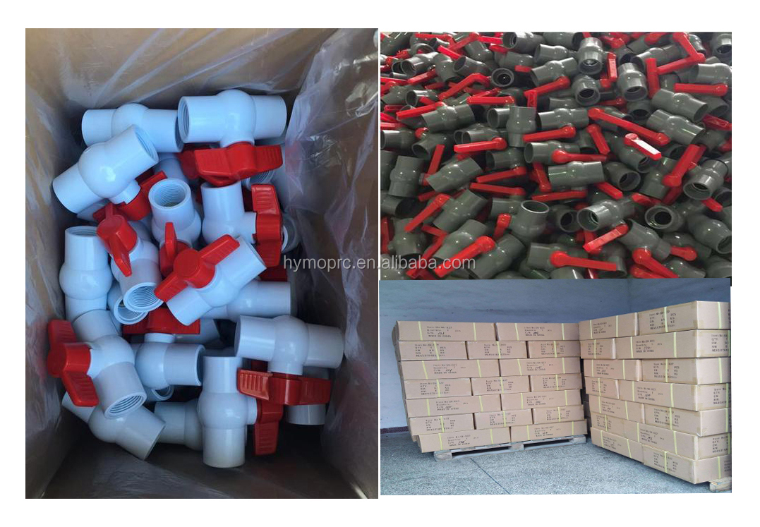 PVC Control Ball Valves for Agricultural ASTM/DIN/ASNZ/JIS Standard Socket Connection