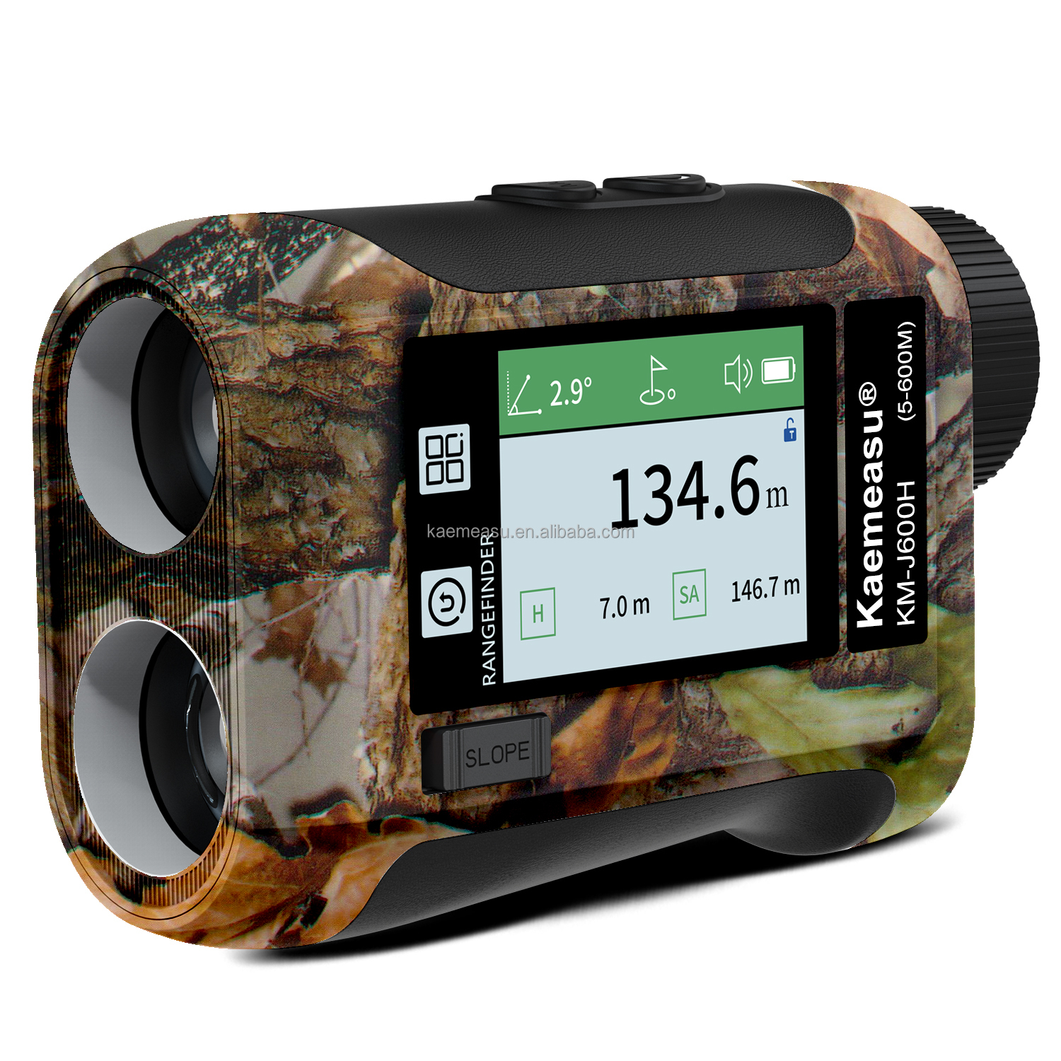 kaemeasu Laser Distance Meter Professional Hunting Rangefinder Outdoor Activities Handheld Shooting Range Finder F450
