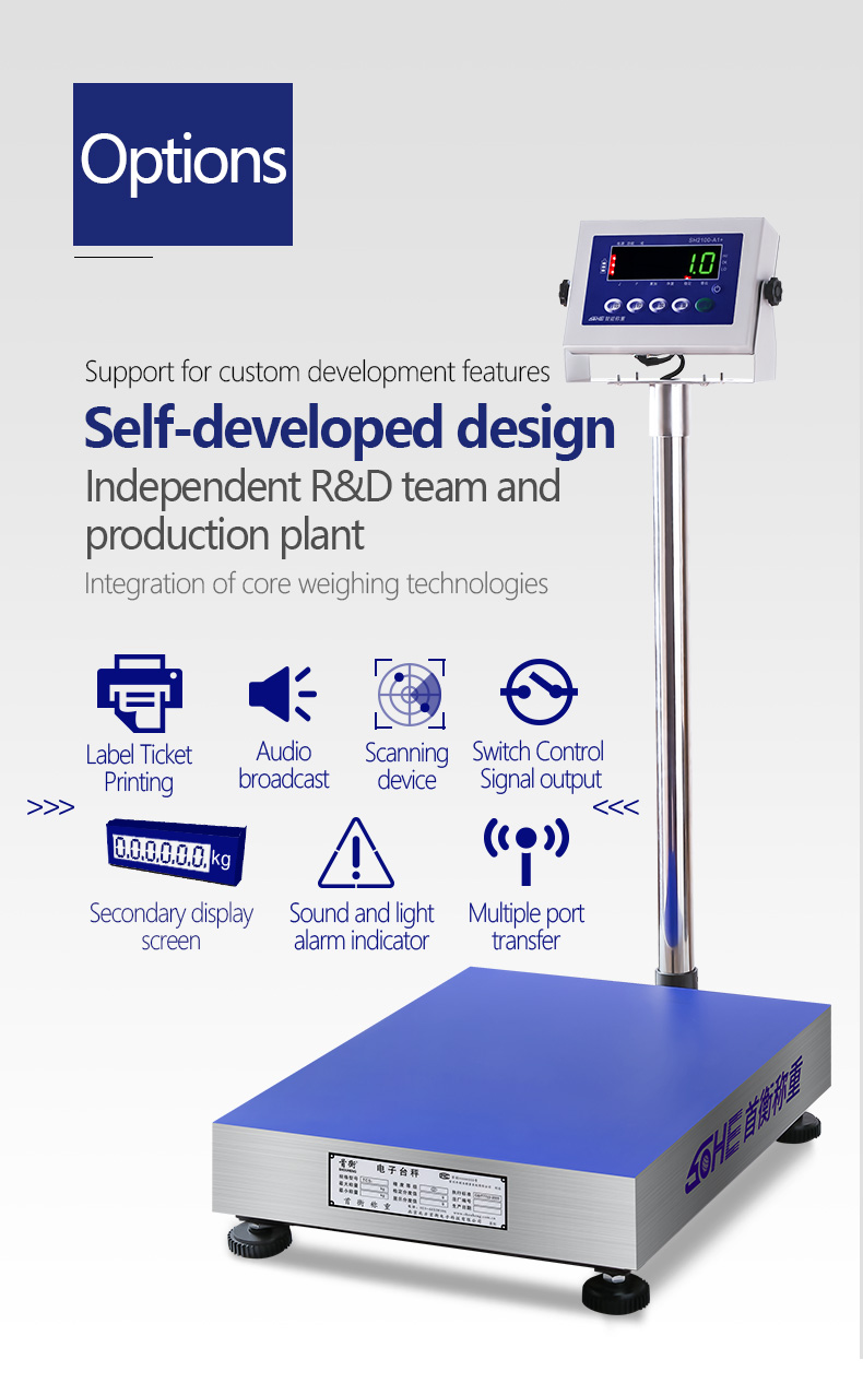 Sturdy 150kg Industrial Digital Platform Scale with 5v/1A Power Supply and LED Display