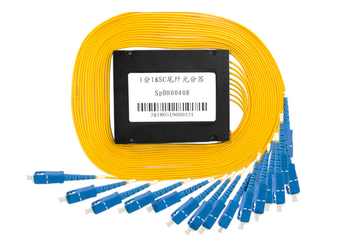 Fiber Optic PLC Splitter Cable 1x16 For CATV With SC APC Adapter