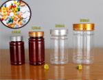 100ml 150ml 200ml Amber Plastic Pill Bottles With Cap Transparent