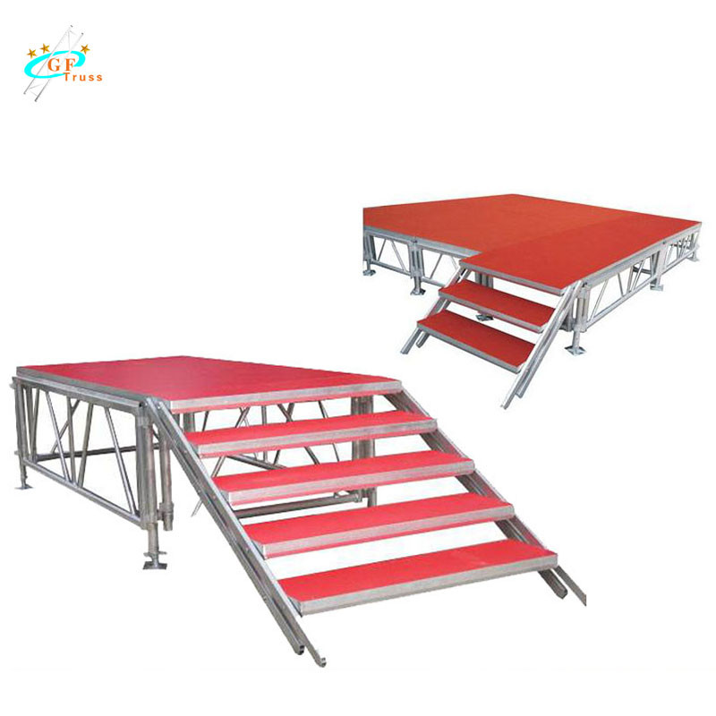 Movable Easy Install Foldable Assembly Portable Steel Truss Design Black Stage
