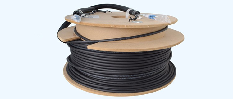 DLC Multimode GYFJH 2A1a 7.0mm 2Cores Optical Cable Assembly Outdoor Fiber Optic Patch Cord