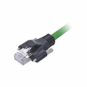 China Green PVC RJ45 Patch Cord Locking Screw 1.5A Cat5e Ethernet Patch Cable wholesale