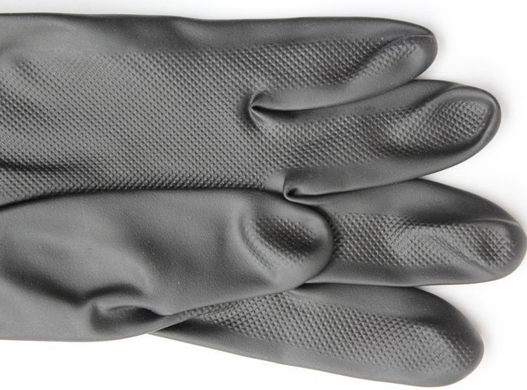Non - Allergic Disposable Nitrile Safety Gloves Black Color Comfortable Not Easy Damage