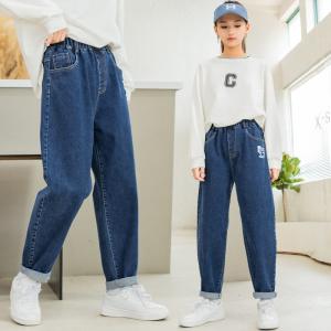 China 55% Flax 45% Cotton Girls Spring Pants Thin Loose Casual Knickerbockers wholesale