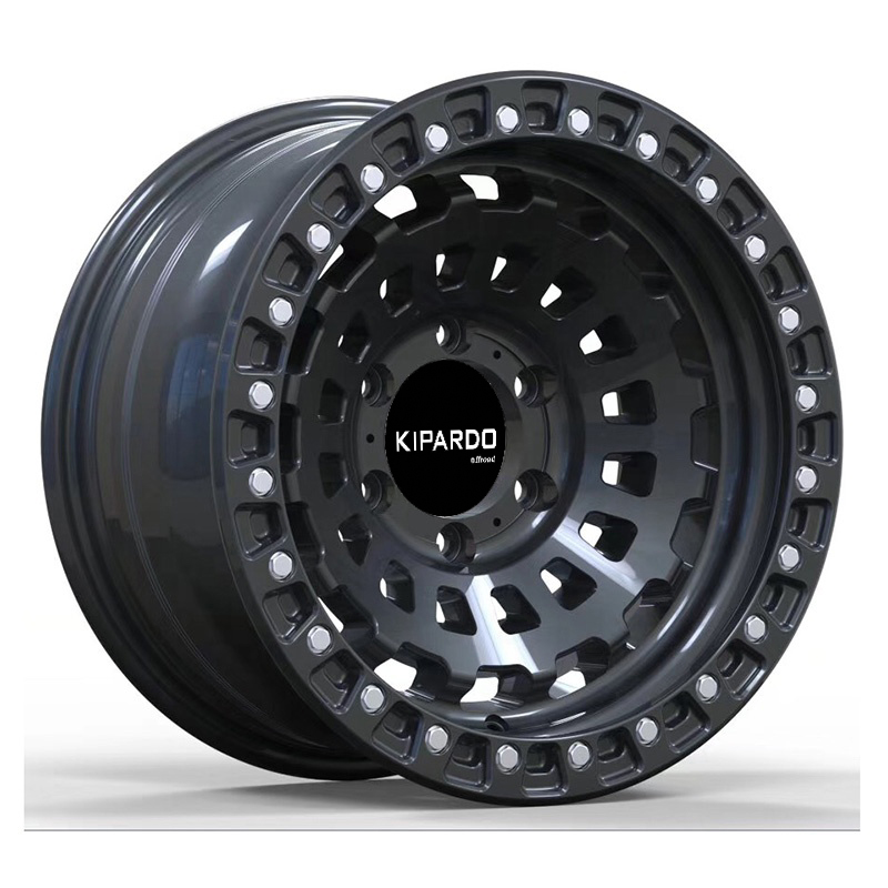 Aluminum Alloy 6 Hole 4x4 Off Road Rims With Chrome Rivetrs