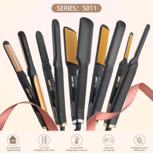 China Black 10MM ROHS Hair Salon Pro Ceramic Iron Hair Straightener Fast Heating Flat Iron wholesale