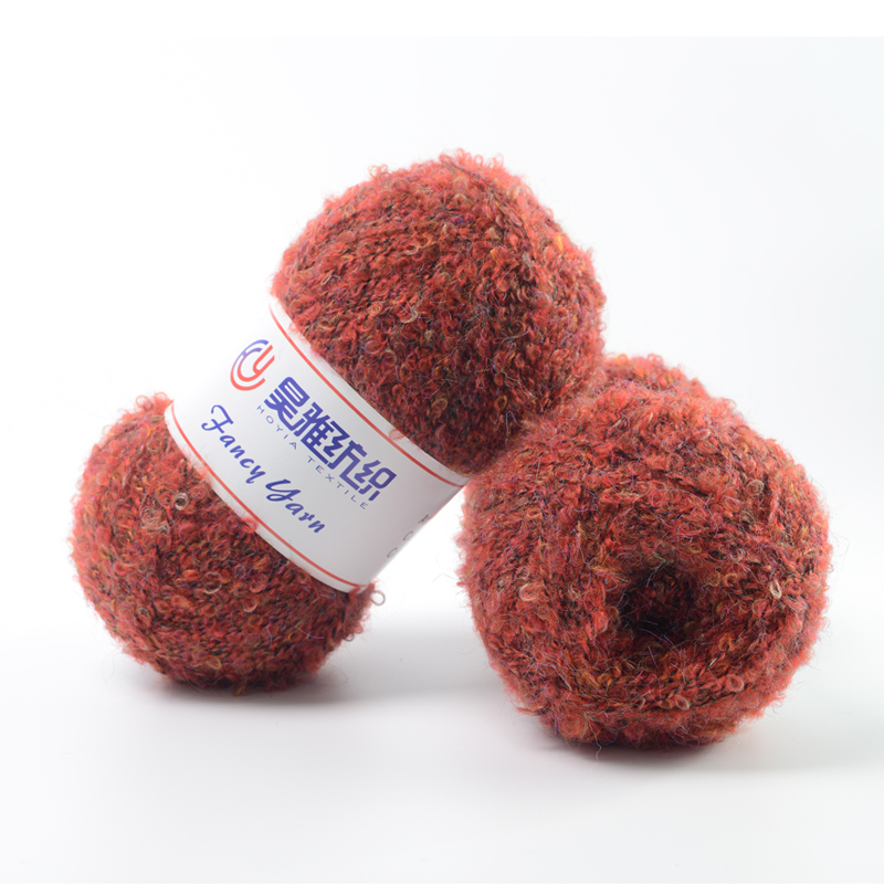 Blended Alpaca Colorful Brushed Yarn Circle Cone Knitting Yarn For Crochet