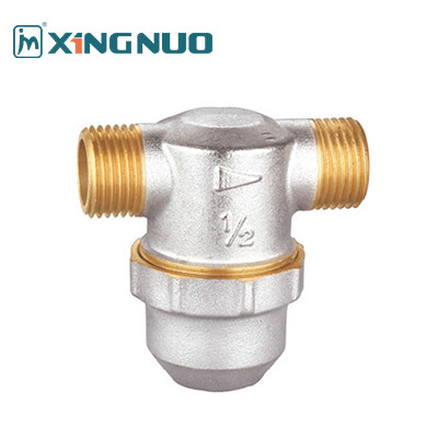 male and male thread yellow color HPB57-3 Brass Material Threaded Brass Filter Valve for nickel plating and polish sand