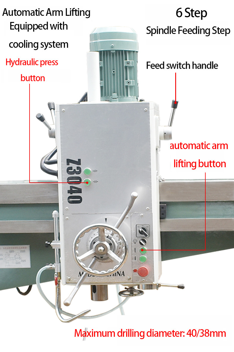 Radial Drilling Machine Z3040*13D Hydraulic locking Vertical Metal Radial Drill Machine