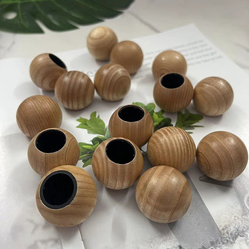 Natural Solid Wood Ball type Perfume Bottle Cap