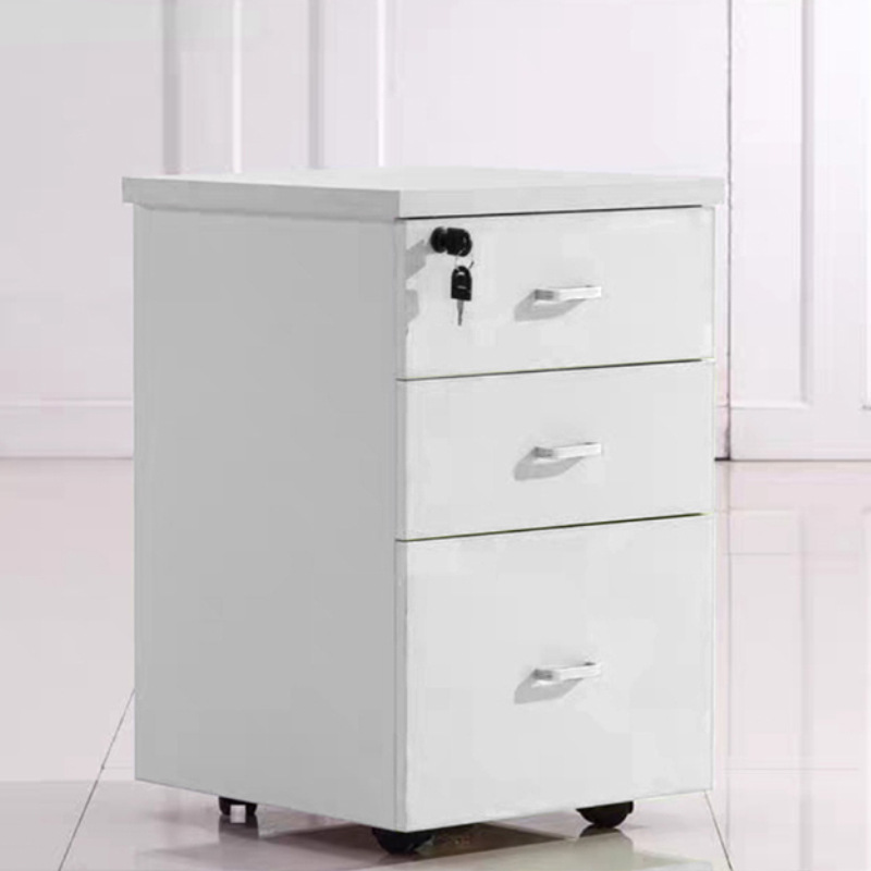 Modern Furniture Style Solid Wood Lockable Office File Cabinet with Push-pull Design