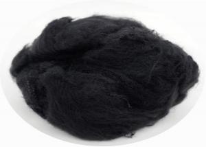 China Nonwoven Black Regenerated Polyester Fiber Good Elongation Rate Low Defects wholesale