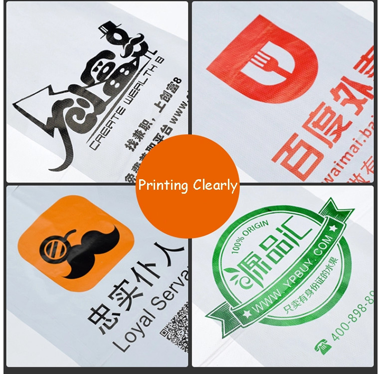 Purple Colour Plastic Grocery Bags HDPE Material Biodegradable Plastic Bags