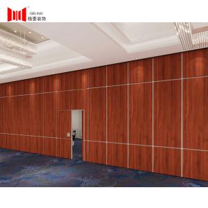 China Red Wood Board Surface Operable Partition Wall 65mm Thick wholesale