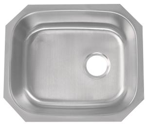 China 16 Gauge Single Bowl Stainless Steel Sink , 21&quot; Square Single Bowl Sink wholesale