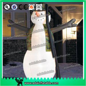 China Christmas Yard Decoration Inflatable Snowman Cartoon With LED Light on sale