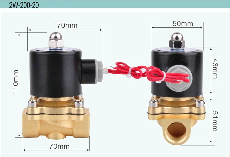 High Pressure Electric Water Valve , 2 Way Flow Control Solenoid -5-150 ℃