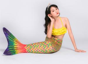 China Spandex Material Childrens Mermaid Tails , Realistic Mermaid Tails For Kids wholesale
