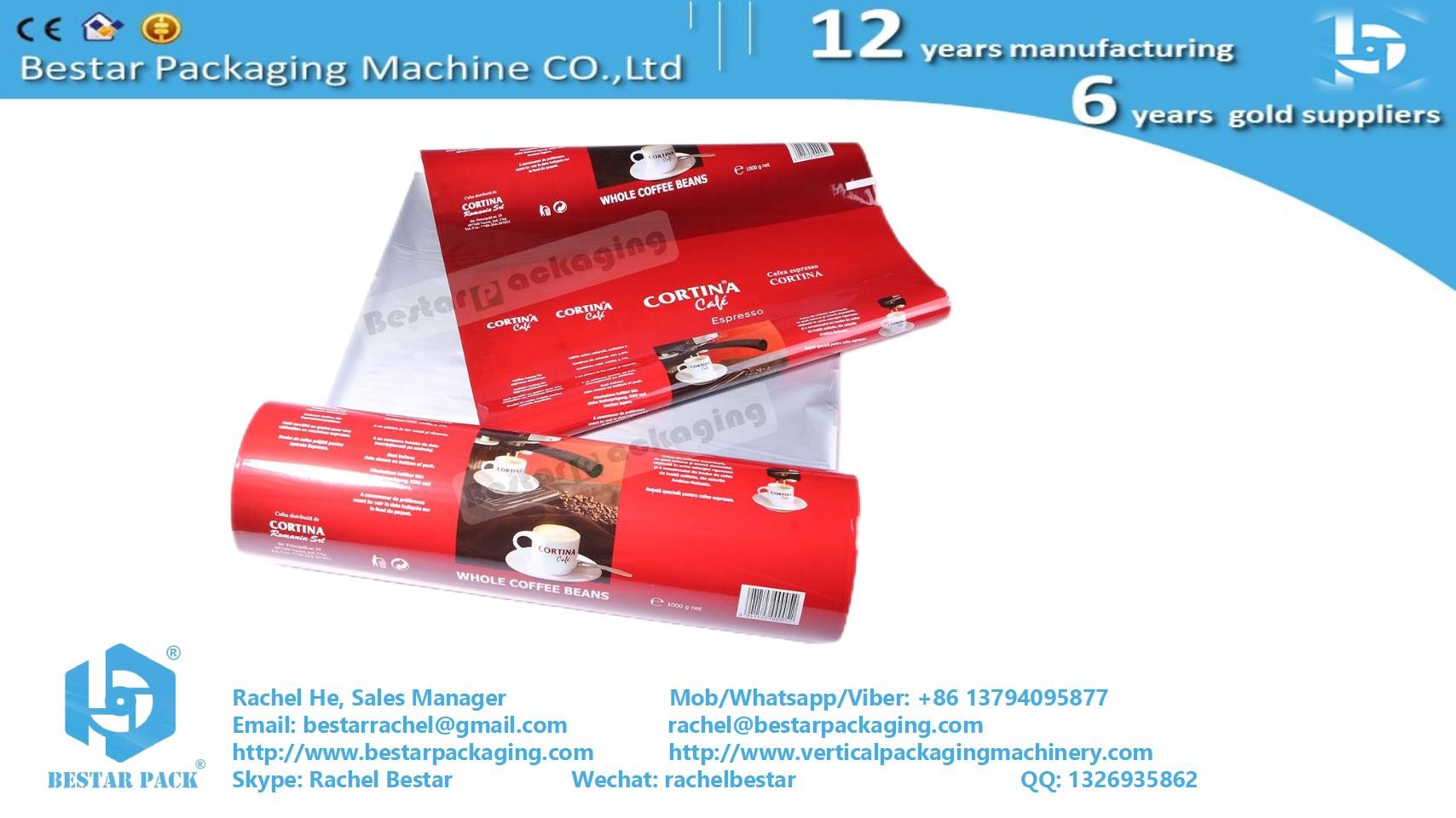 Chinese factory plastic packing material roll film transparent foil color printing foil