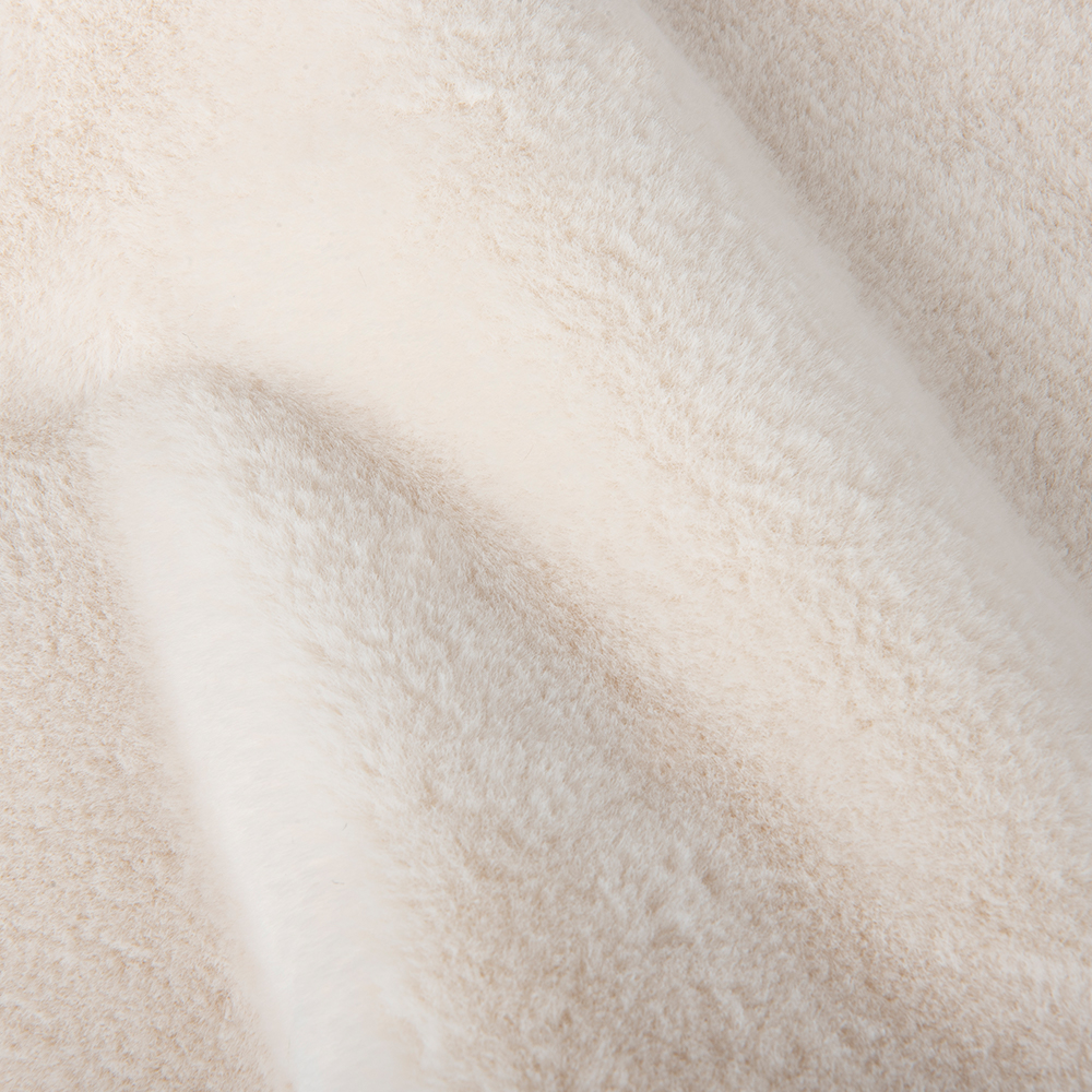 Knitted Luxury Long Pile 100% Polyester Fake Rabbit Faux Fur Fabric for Hood and Scarf