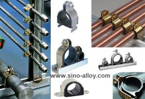 China Cushion clamps, galvanized steel cushion clamps with rubber inside wholesale
