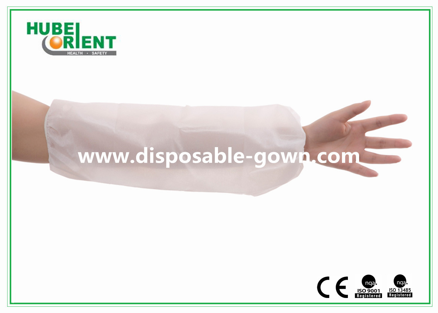 Non-Woven 18 Inches Protective Disposable Arm Sleeves/Comfortable Oil-Proof oversleeves