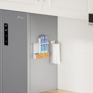 China Household Magnetic Attraction Kitchen Rack Multifunctional No Drilling Wall Mounted wholesale