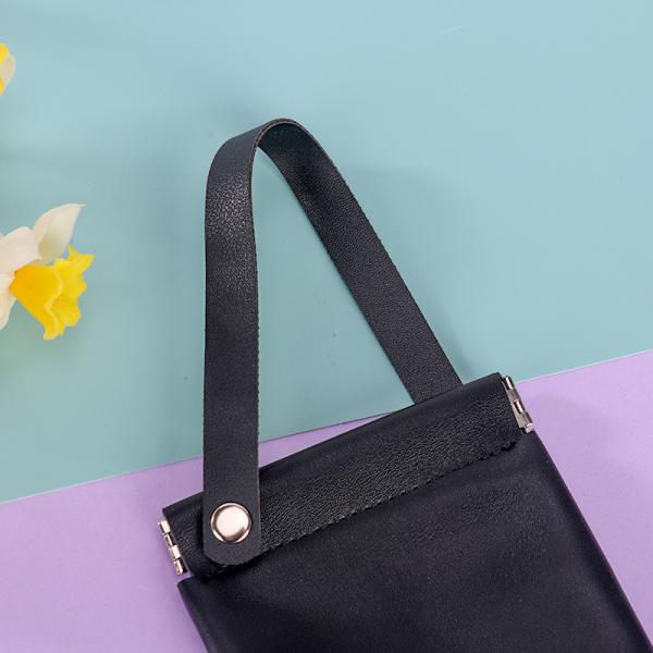 Biodegradable Bag, Eco Friendly, Purse, Drawstring, New Pu Leather Portable Coin Purse Shrapnel Bag Earphone Storage Bag Handbag Black