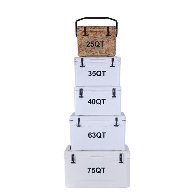LLDPE Hiking Ice Box Cooler 35QT Portable Drinks Cooler Box