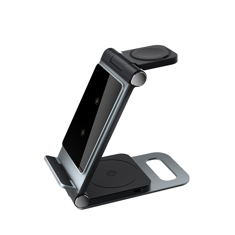 9V/2A Output Fast Charger for Smart Watch Earphone Qi Aluminum Alloy Wireless Charger