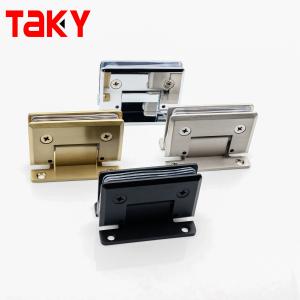 China Frameless Glass Door Hinge PSS/SSS/MB Finish 90 Degree Solid Brass for Shower Room Door wholesale
