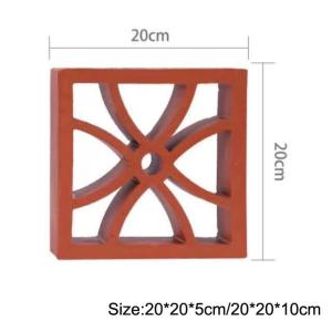 China Jali Garden Decorative Terracotta Tiles Handmade 200mm Indoor Wall Block wholesale