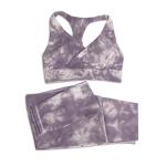 Custom Logo 5 Pieces Yoga Set Tie Dye Sports Bra and Legging Set Workout Yoga