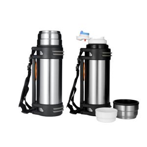 China Classic Steel Water Bottle 1000ml Insulated Water Jug With Handle Wide Mouth wholesale