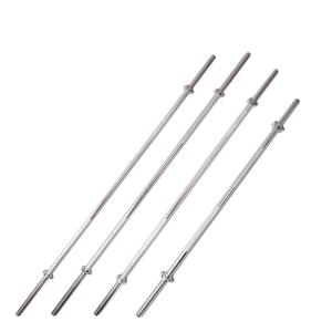 China 1200mm 1500mm 1800mm Solid Chromed Crossfit Barbell Bar With Sinlcok wholesale
