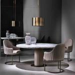 0.6x0.92m Luxury Modern Dining Chairs Leather Luxus Esszimmerstuhl
