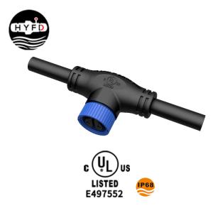 China IP68 LED Street Light 18AWG M15 Waterproof T Connector wholesale