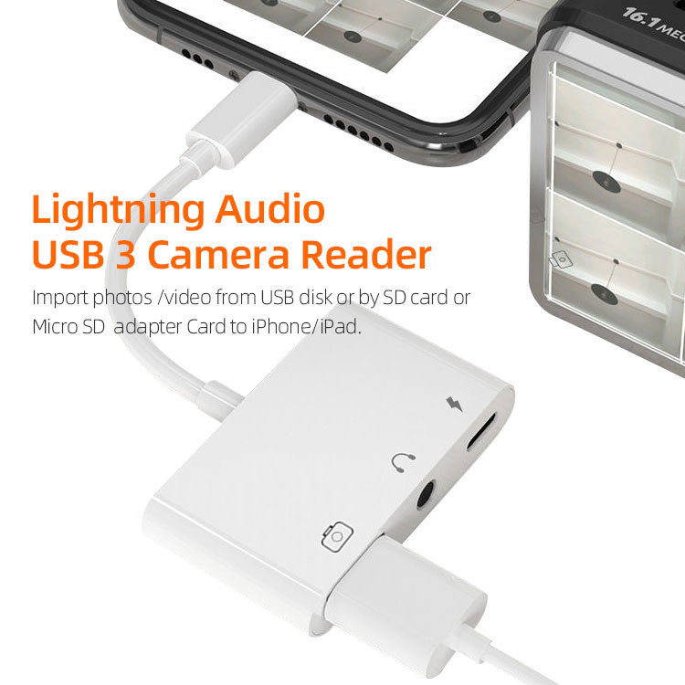 Multi Function 3 Ports USB OTG Cable Adapter FCC USB OTG Hub