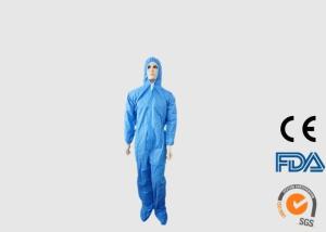 China Liquid Repellent Disposable PPE Coveralls High Air Permeability With Hood wholesale