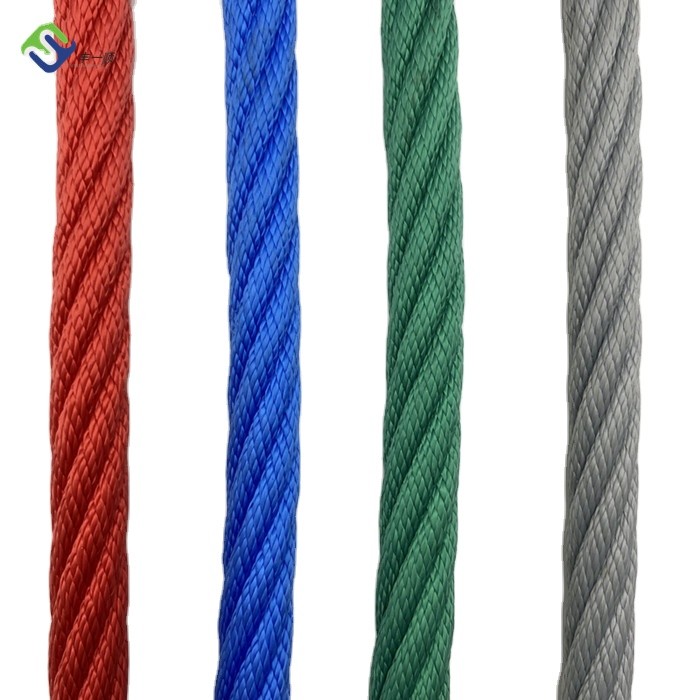 Outdoor 16mm 6 Strand Nylon Combination Playground Rope With Multi Colors