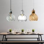 Modern white Clear Glass Pendant Light Dining Room Bedside Bedroom Mega Bulb