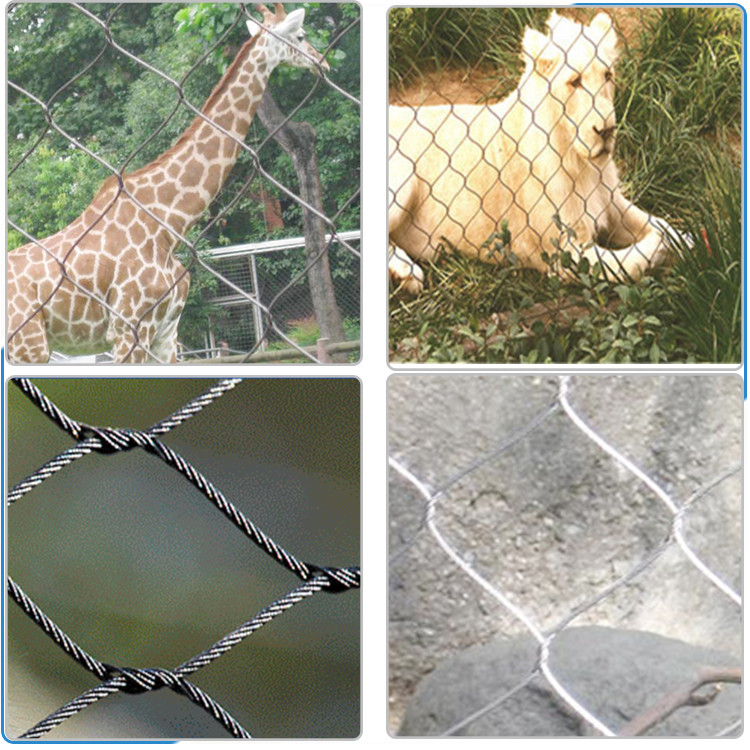 SS 304 / 316 Animal Enclosure Netting Rust Protection Acid / Alkalinity Resisting