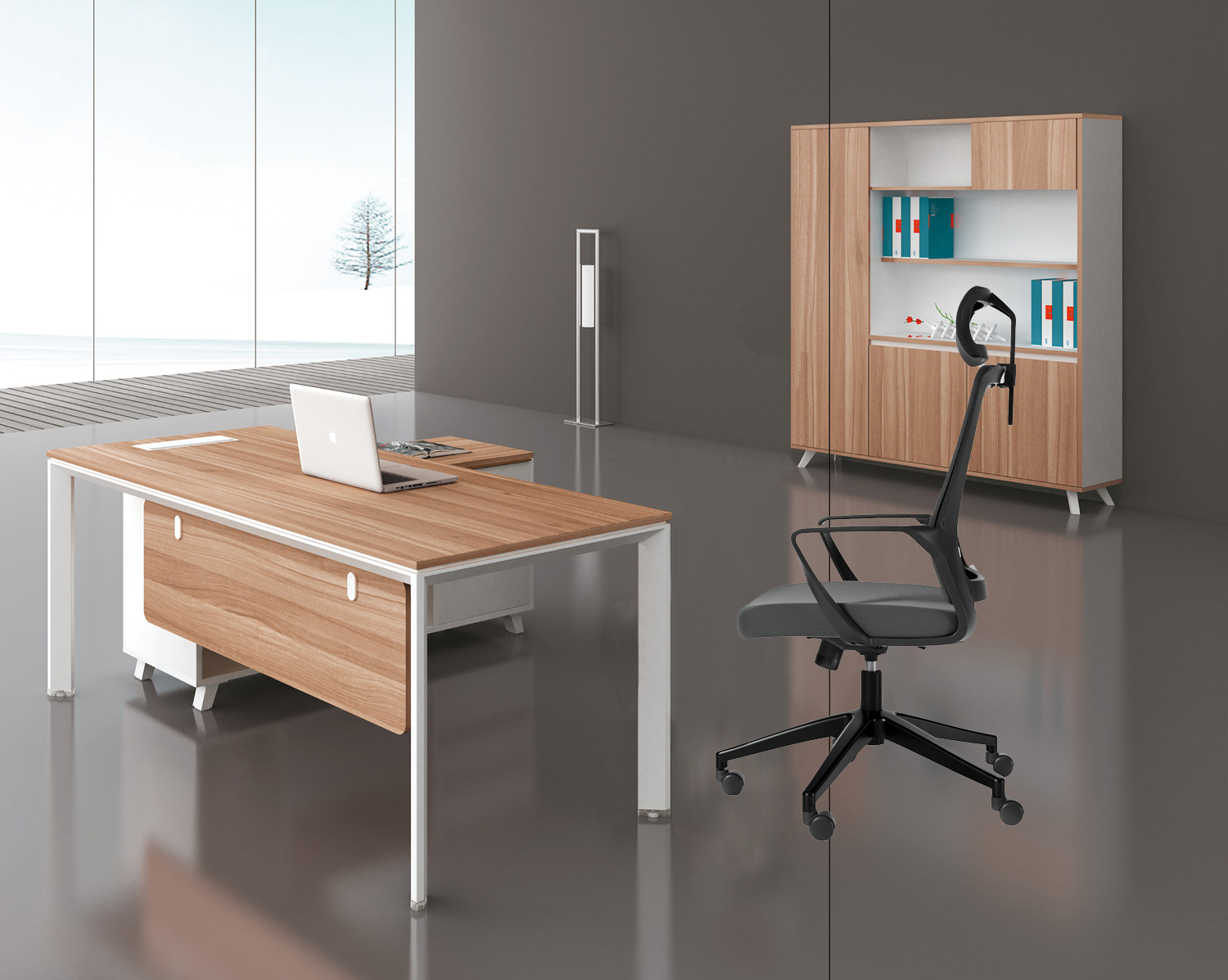 Ergonomic Executive Office Chair with Comfortable Swivel Wheels and Adjustable Height