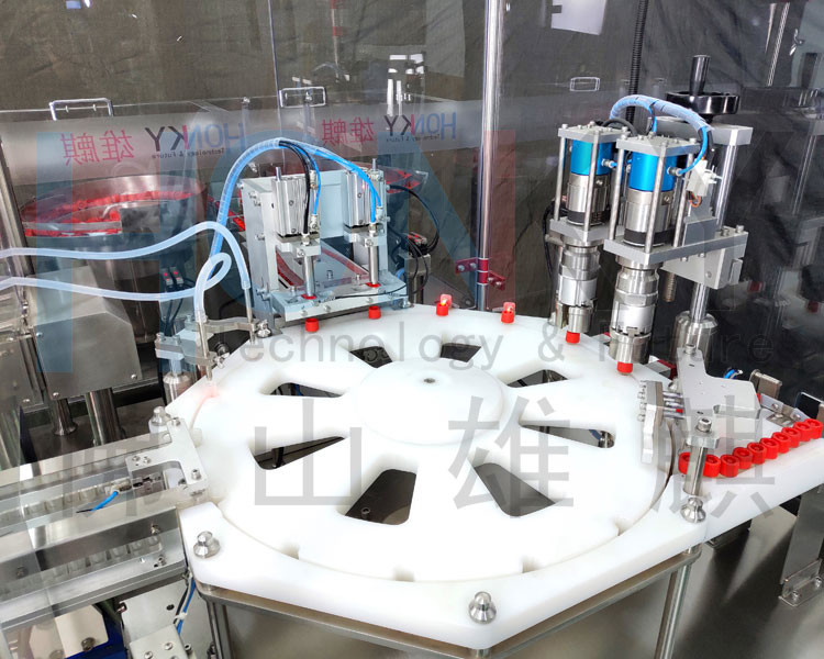 Full Automatic 10 Small Bottle Liquid Filling And Capping Machine With 60 Bottle/Min For Cosmetic Lquid Filling
