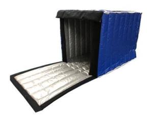 China Roll Cage Insulated Pallet Covers Dark Blue Insulated PE Cover Blue Color wholesale