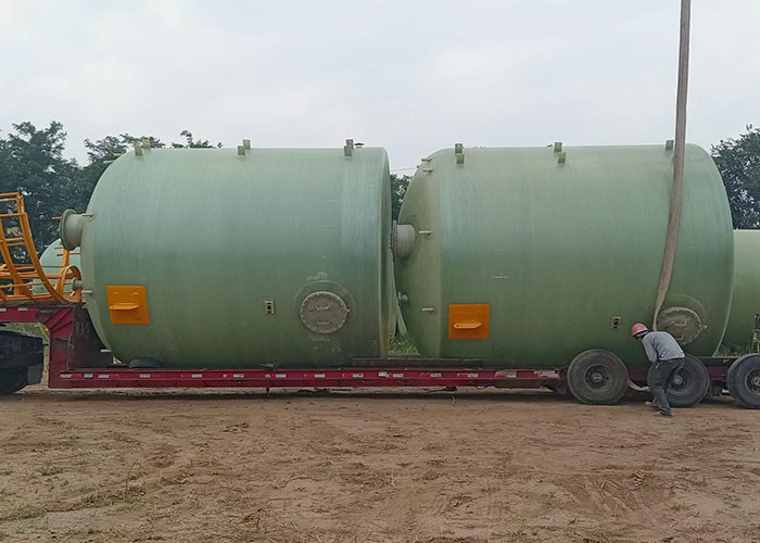 Anticorrosive Horizontal Green Water Storage Tank FRP GRP Fiberglass ISO9001